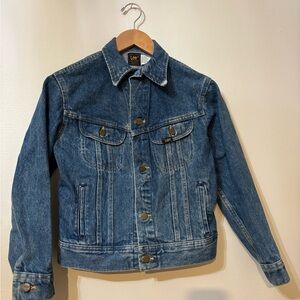 Vintage Lee Classic Blue Denim Jacket Broken In Trucker Coat 1970s USA